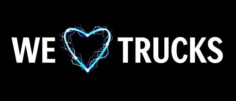 Schriftzug: We love Trucks